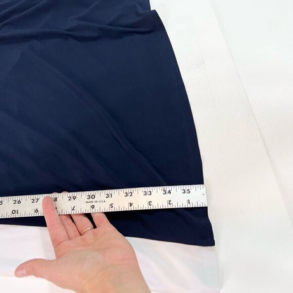 Lauren Ralph Lauren Shift Dress Women's 12 Blue & White 2-Tone Keyhole Back Mini - Picture 3 of 10